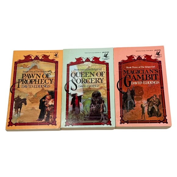 Belgariad David Eddings Lot 3 Vol 1 2 3 Pawn Queen Magician Books PB Unread - Picture 1 of 10
